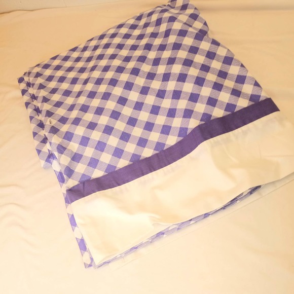 VTG Tastemakers Flat Periwinkle Gingham Twin - Picture 1 of 8